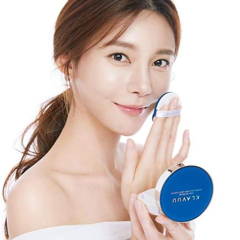 Klavuu Blue Pealsation High Coverage Marine Collagen Aqua Cushion SPF 50+ PA+++ 12g
