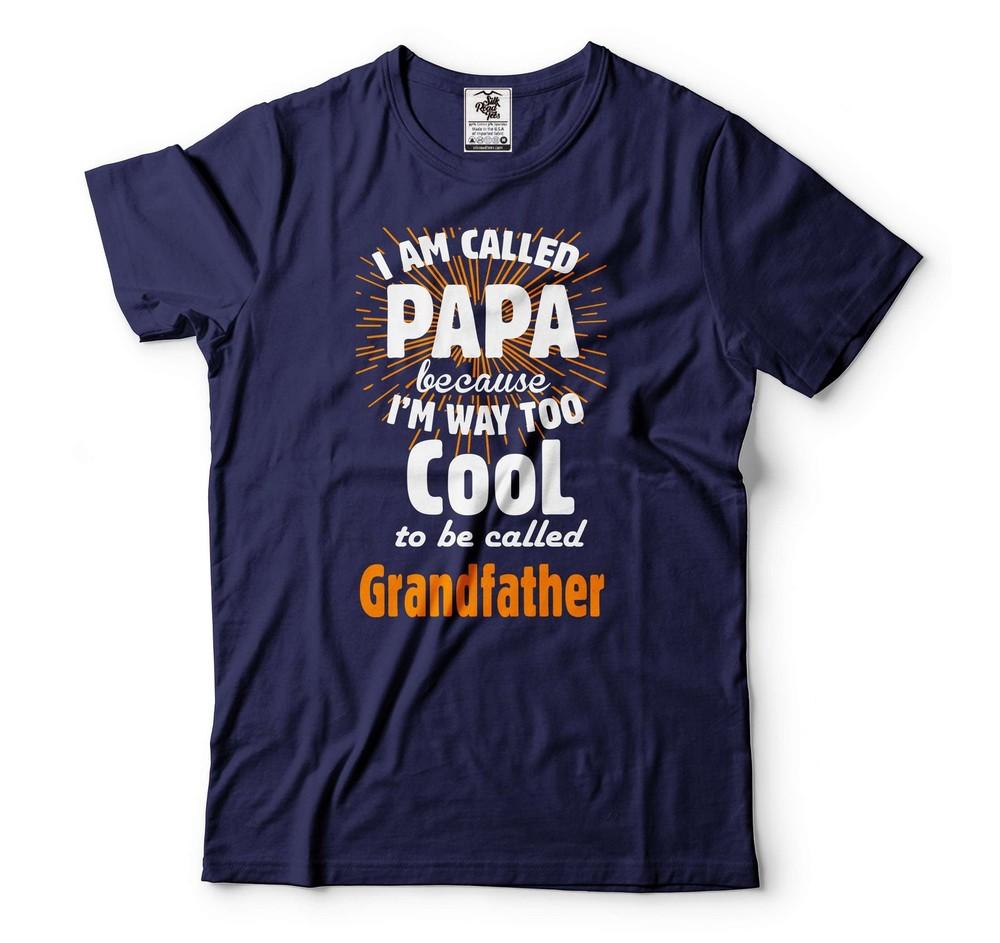 Mens Papa Shirt Grandfather Shirt Funny Grandpa T-Shirt Fathers Day Gift Tee Unisex T-Shirt XXXL