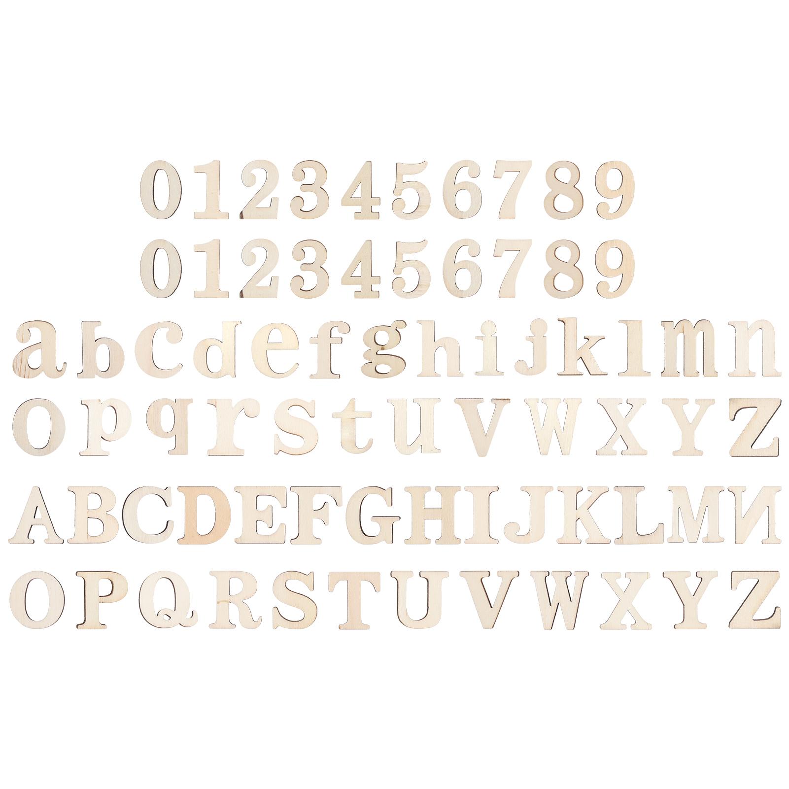 

124 шт. Деревянные буквы цифры дисплей DIY сценический реквизит ручные аксессуары крафт украшения