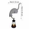 3D Printed Cat-Shaped Wall Hook Cute Bookshelf Lantern Animal Figurine Hook  Halloween Decorations