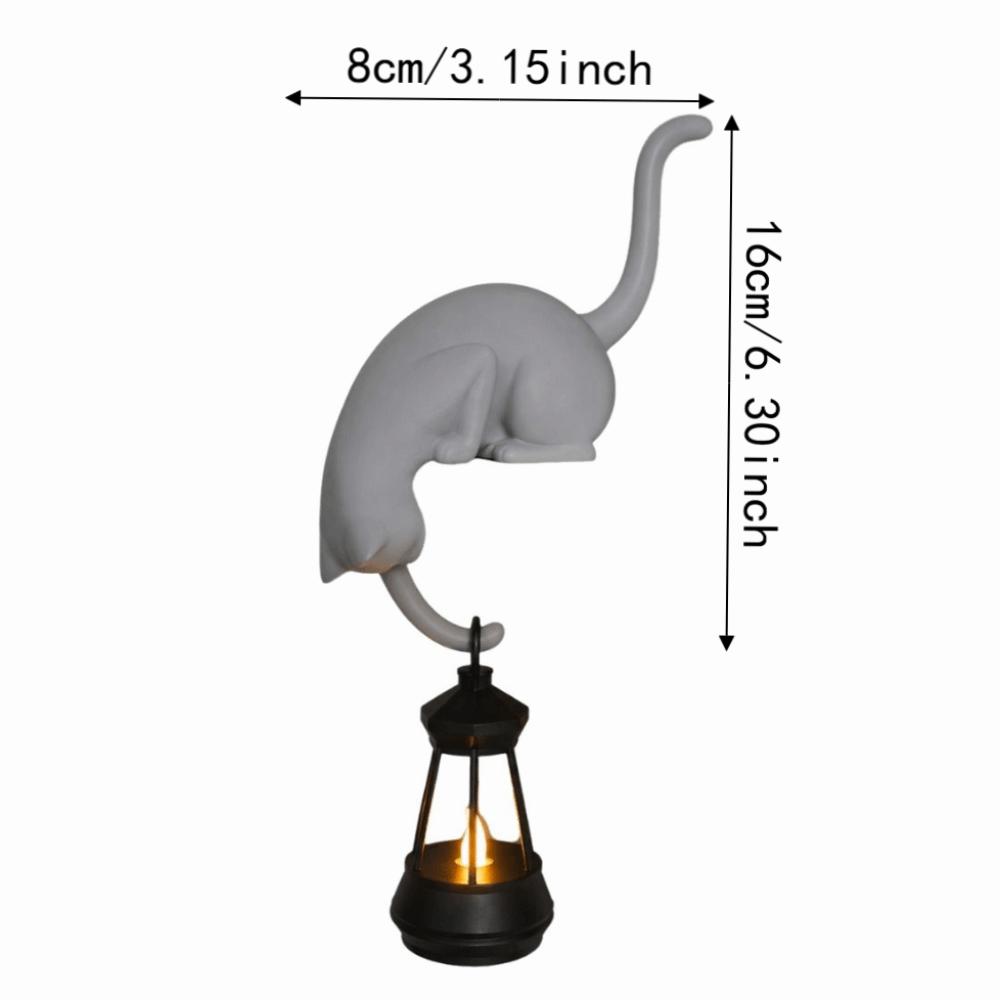 3D Printed Cat-Shaped Wall Hook Cute Bookshelf Lantern Animal Figurine Hook Halloween Decorations