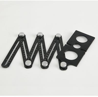 Regla de Medición de Ángulos Múltiples Aleación de aluminio regla plegable de seis lados Localizador de Agujeros Ajustable Azulejo de Piso Vidrio Carpintería Punzón Regla