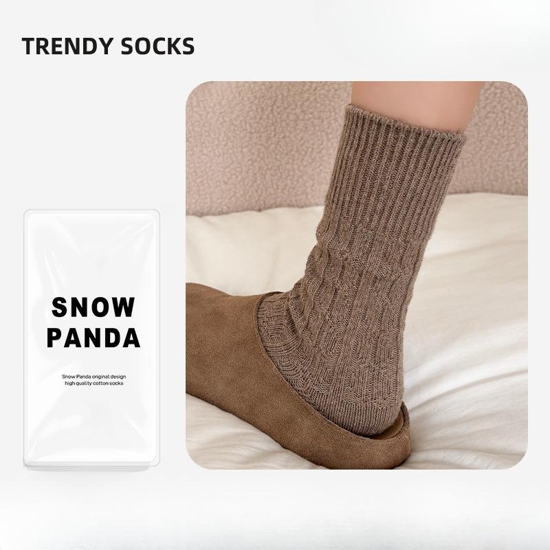 Wool Mid-calf Socks - Children's Winter Thick and Warm Sleeping Socks - Retro Multi-purpose Long Socks - Women's Socks