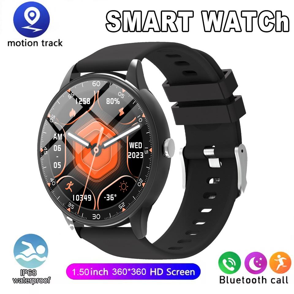 Smartwatch 1,50-Zoll HD-Bildschirm Bluetooth-Anruf Benachrichtigung IP68 Wasserdicht Multi-Sport-Modus Smartwatch Herren Damen