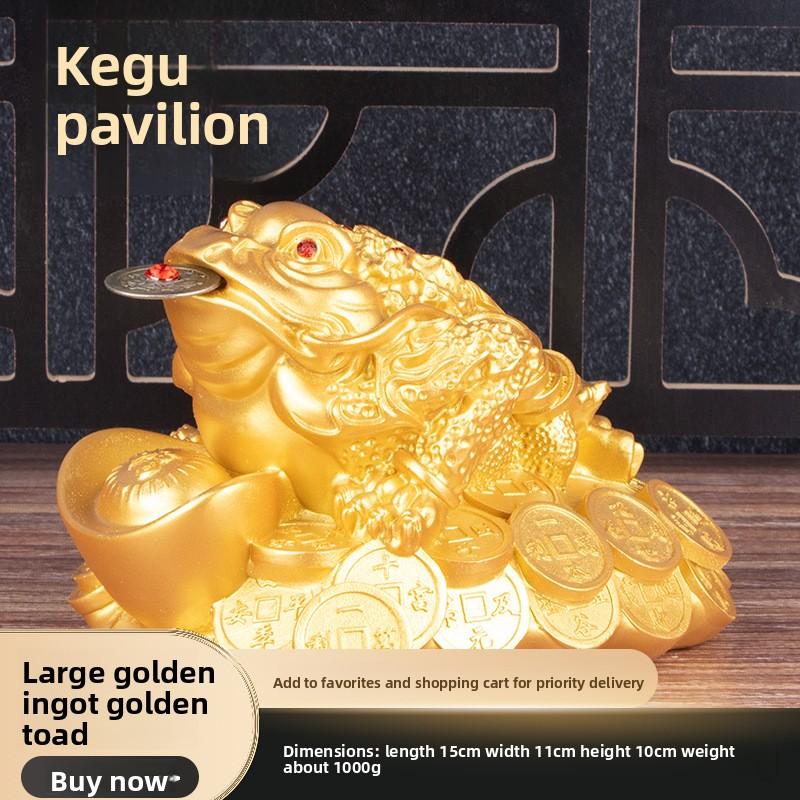 Lucky Golden Toad Ornament Three-legged Toad Home Decoration Gifts