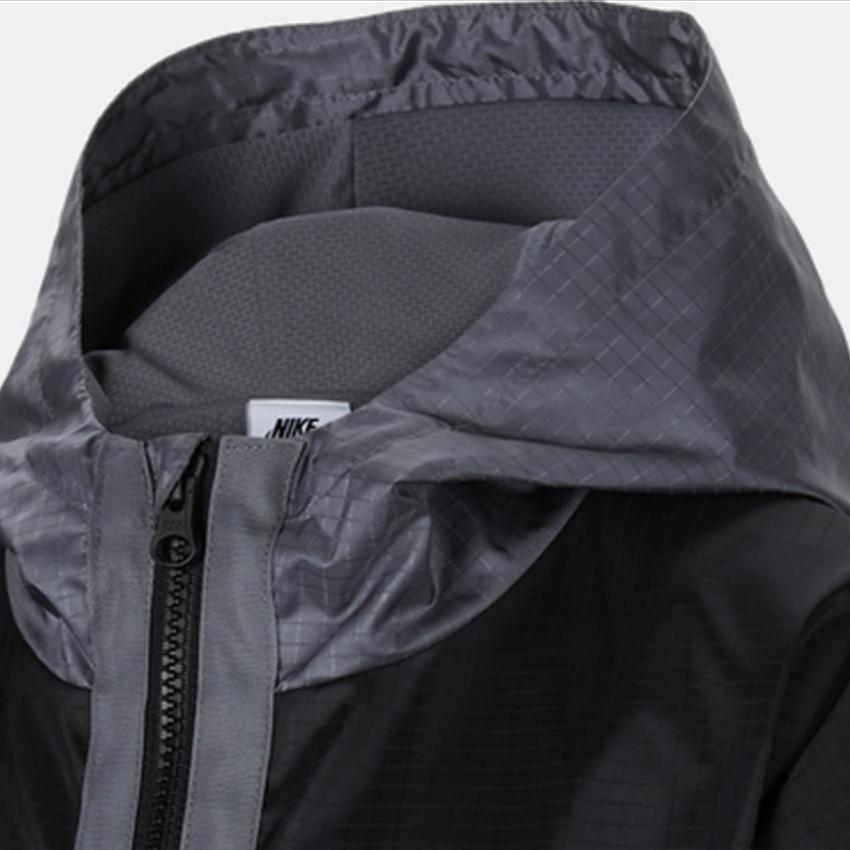 Nike Jacket Letter Logo Printed Woven Coat Kids Jackets Black FD9934-010