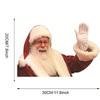 Waterproof Realistic Santa Claus Sticker Christmas Car Window Glass Decal Decoration Ride With Santa Funny Christmas Window