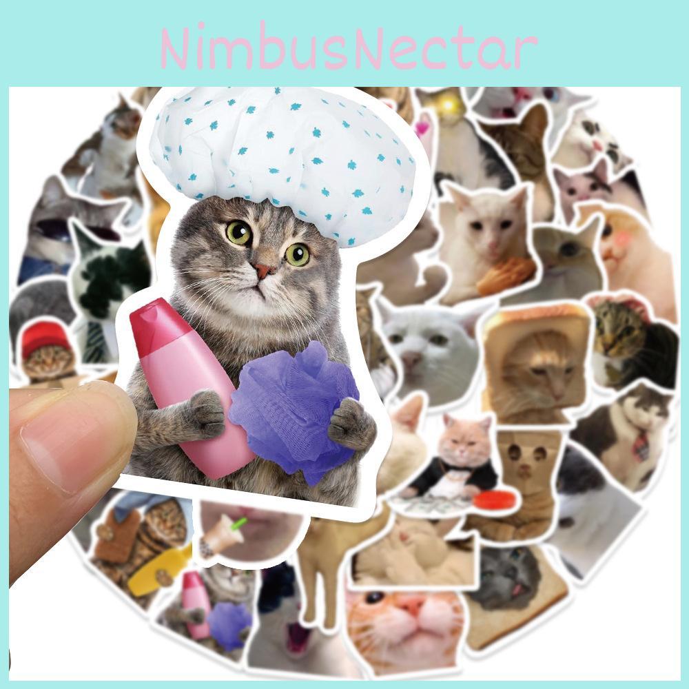 50 Niedliche Cartoon-Katzenaufkleber Für Scrapbooking Gepäck Handyhüllen Gitarren Und Skateboards