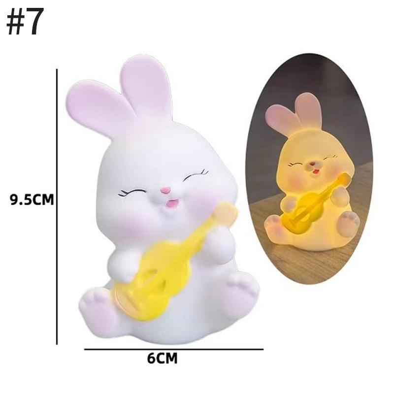 Easter Gifts Cute Bunny Lamp Rabbit Festival Light Ornament Lovely Bunny Lamp Desk Decorations Cartoon Animal Sleeping Light