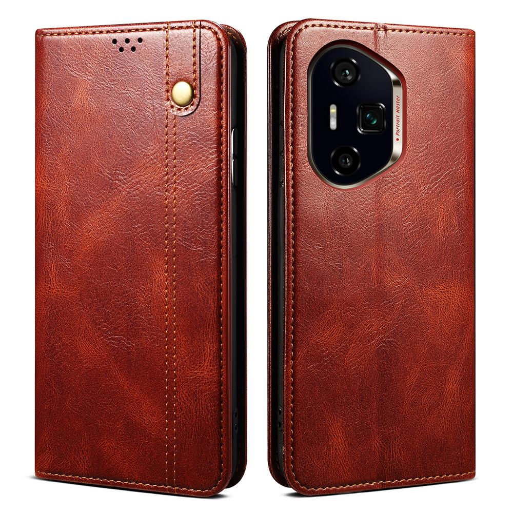 For Honor 400 Pro Case Crazy Horse Texture Waxy Leather Wallet Stand Phone Cover