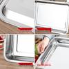 WUHE 304 Stainless Steel Draining Serving Tray