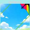 Triangular Kids Kite With Polyester Material And Double Tails For Outdoor Flying And Gift Giving