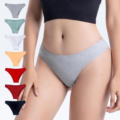 Low-Waist Breathable Cotton Bikini Briefs