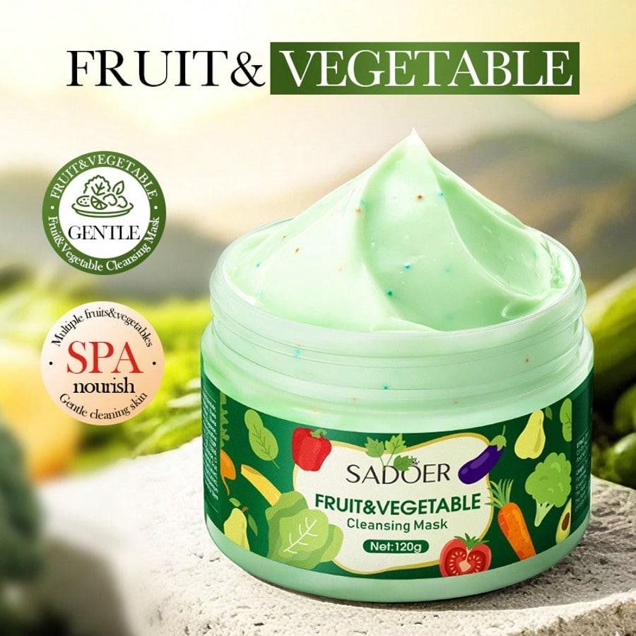 1pc 120g Fruit And Vegetable Cleaning Facial Mask, Deep Cleaning Pores, Facial Mud Film, Many Fruits