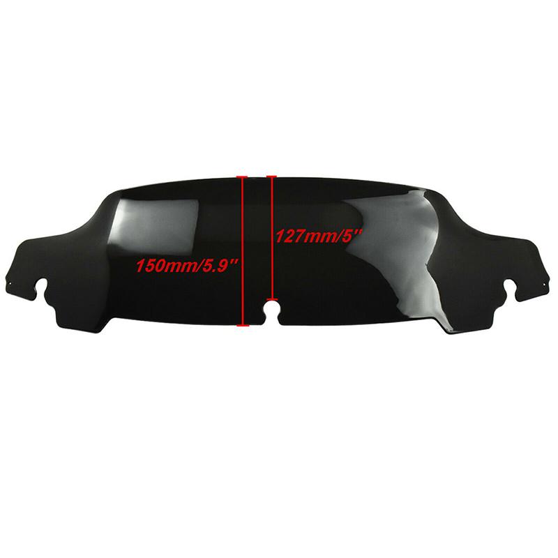 Black Motorcycle Batwing Fairing Wave Windshield Deflector for Harley Touring Street Glide Electra Glide Road Wind Protection Screen