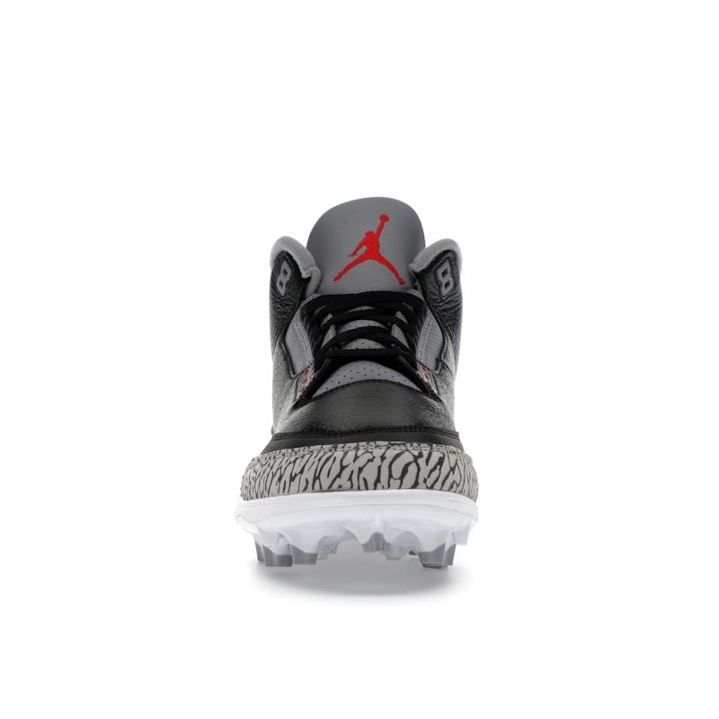 Air Jordan 3 Retro TD Cleat Black Cement Men Sneakers Fire-Red Cement-Grey White FZ8626-001