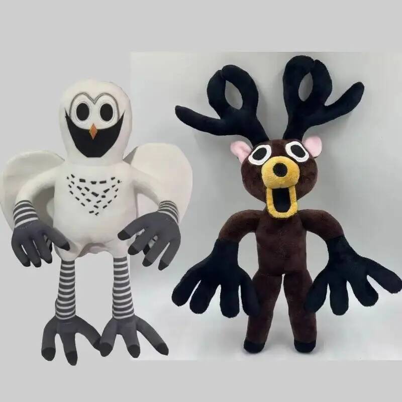 2026 New 99 Nights In The Forest Plush Game Merchandise Brown Stand And Sit Elk Deer White Owl Stuffed Doll Pillow For Kid Gifts
