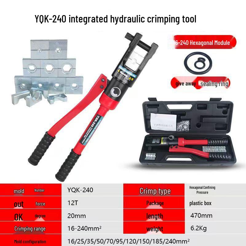 Manual Hydraulic Wire Crimper for Copper/Aluminum Terminals (YQK Series)
