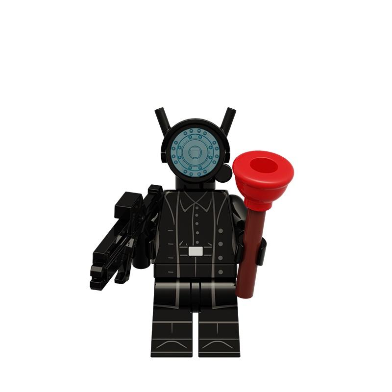Toilet Man Surveillance Tv Assembled Building Blocks Toy Diy Plastic Abs Material Small Particle Blocks 0-38 Pieces Net Weight 0.01kg