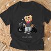 Motorcycle Lovers Street Teddy Knight Print T-Shirt Men's Loose Casual Short Sleeve Summer 100% Cotton Clothing in 2024