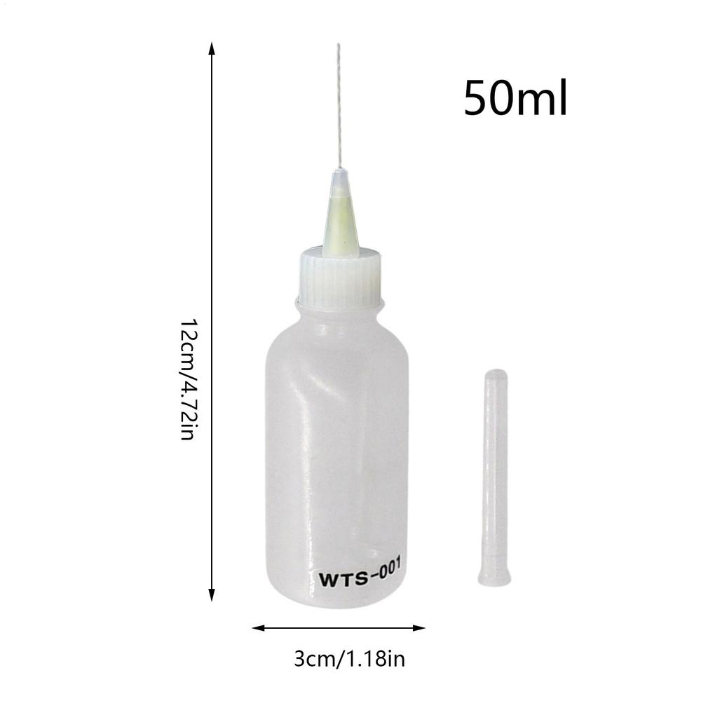 

50ml Needle nosed empty bottle Quilling Tool Rosin Liquid Dropper Bottles Plastic Bottle Needle Rubber Bottle Replace Portable