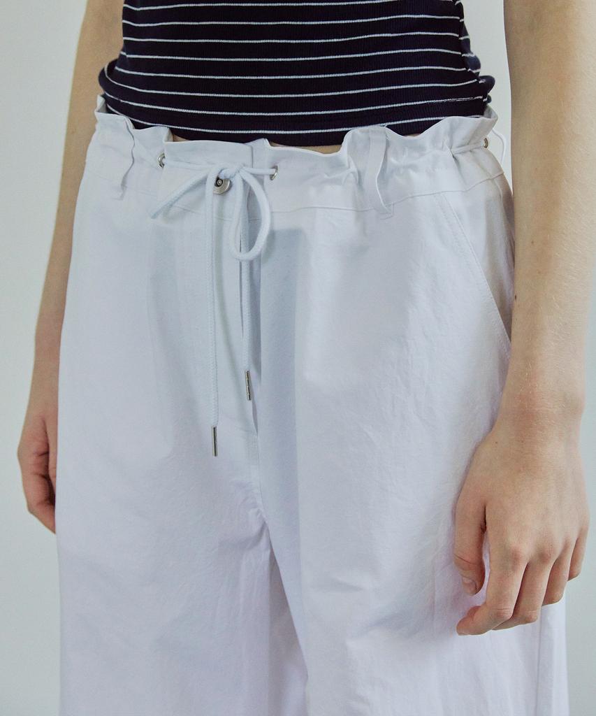 IHR Back Pleated String Pants / White