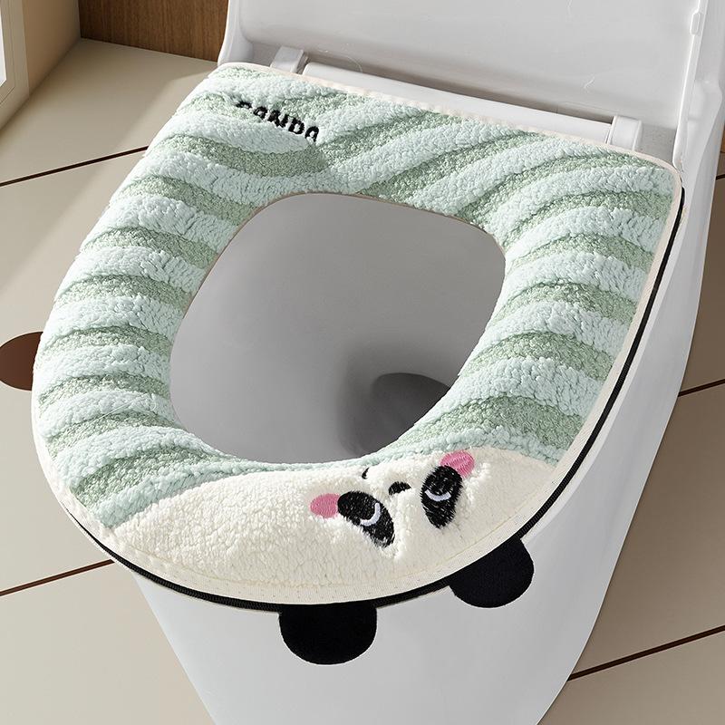 

New four-season universal plush thickened cartoon toilet toilet premium toilet cover