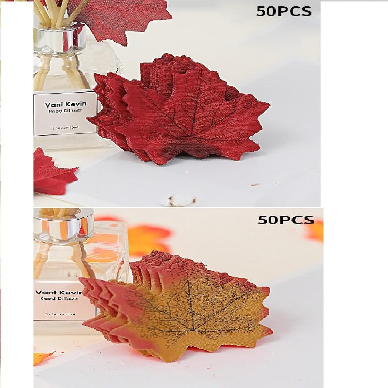 Artificial Maple Leaves Silk Fake Autum Leaves Party Thanksgiving Halloween Festival Autumn Home Decor Wedding Photography Props