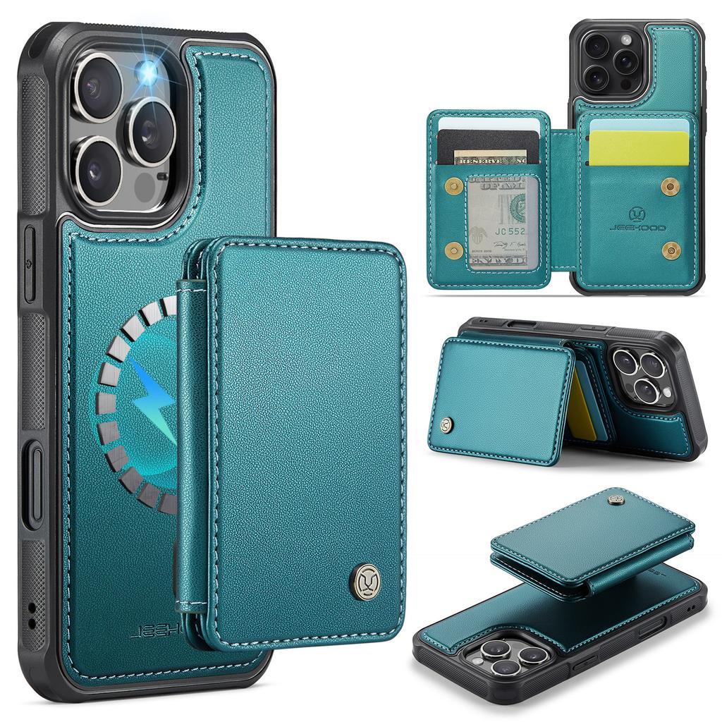 Leather Wallet Phone Case for iPhone 16 ProMax- Quality Shockproof Card Holder Wallet Business Full Cover on iPhone16/15/14/13/12/11/Pro/Promax/Plus