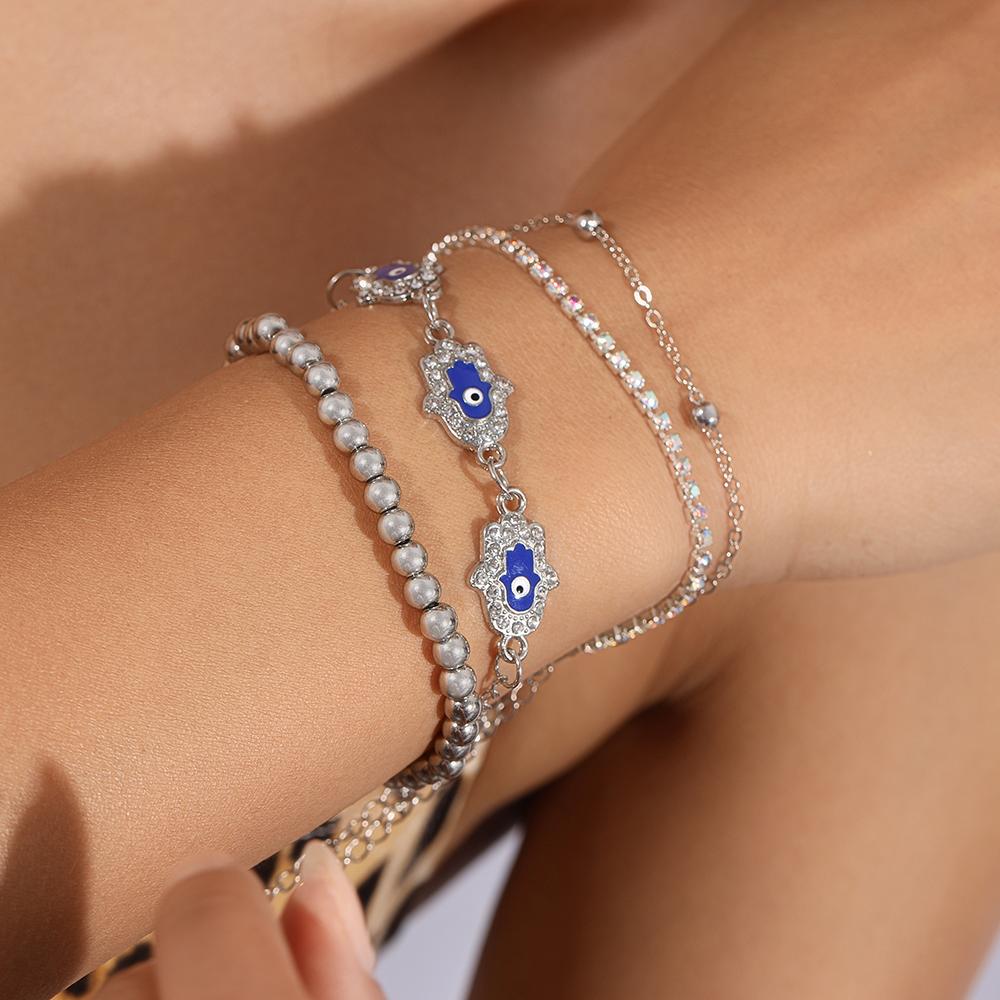 Delicate Evil Eyes Bracelet for Women Girls Y2k Crystal Chain Bracelets Birthday Party Jewelry Gifts