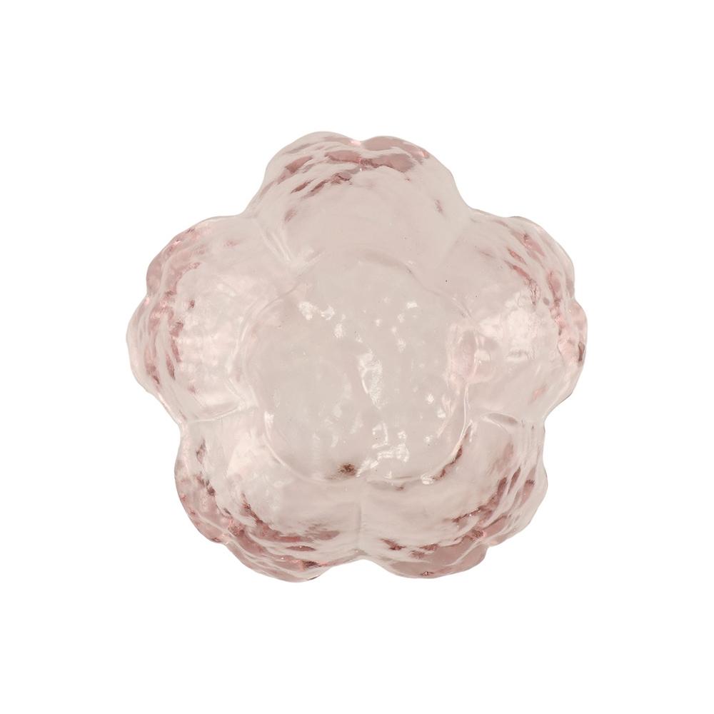 Exquisite Gold Inlay Glass Sakura Disc Japanese Small Sauce Bowl Nordic Style Flower Candle Holder Kitchen Gadgets