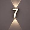 Minimalist Styling Nordic Modern LED Wall Light Simple Geometric Structure Waterproof House Number Plaque Lamp