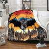 1pc Batman Soaring Above Gotham Skyline Cartoon Blanket,Portable Throw for Travel & Camping, All Season Cozy Blanket,Ideal Gift
