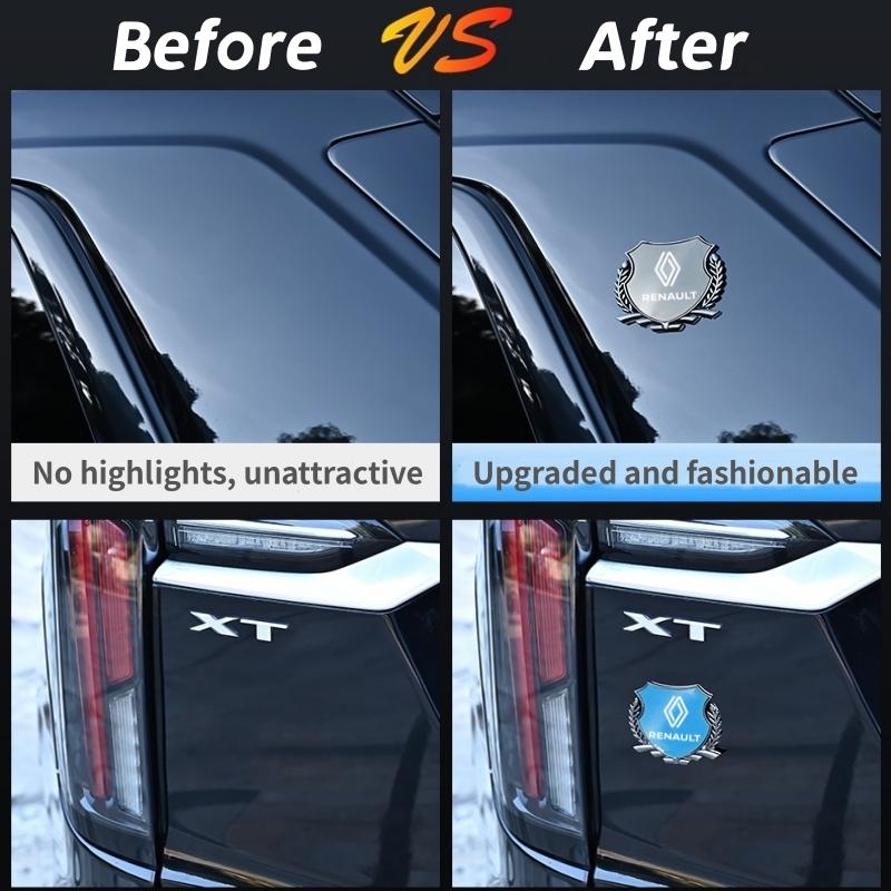 Hub Caps 3D Metal Car Trunk Window Side Emblem Badge Decal Sticker for Renault Clio Megane Trafic Captur Master Logan Kangoo Dus