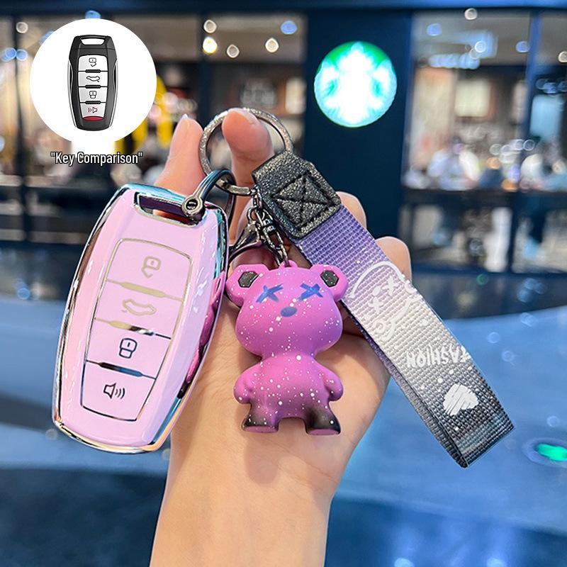 Key Cover for 2024 Haval Big Dog: Fits 23mm Chitu H6, 22mm New H9 Buckle, 19mm Old M6 Case - Simple Design