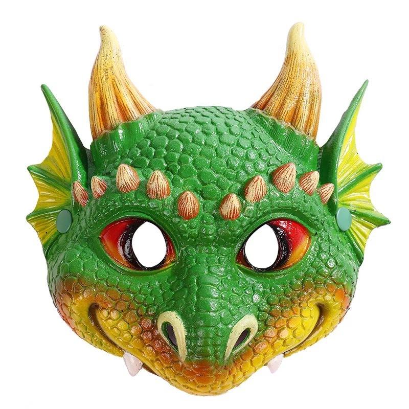 Halloween Neues Kinder-Dinosaurier-Flügel-Cosplay-Outfit Party Coole Dinosaurier-Maske Flügel Zweiteiliges Set