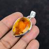 Faceted Citrine Pendant Genuine Gemstone Pendant Unique Jewelry 925 Sterling Silver Pendant Handmade Pendant Silver Jewelry Engagement Gifts