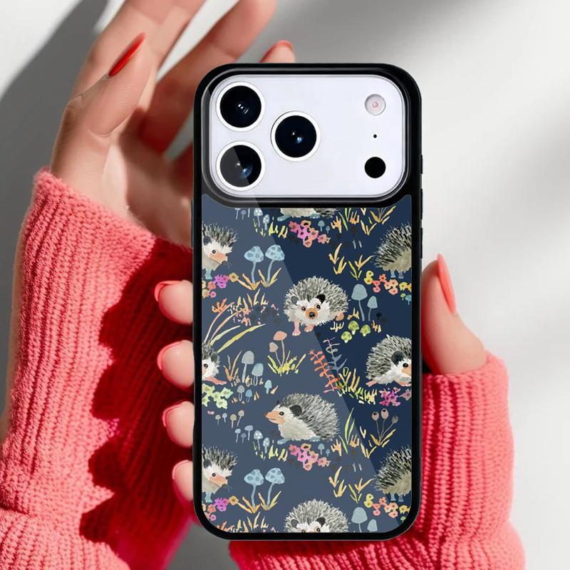 Kawaii Little hedgehog colored Phone Case for iPhone 17 16 15 14 13 Pro Max Back Cover for 12 11 Pro Coque