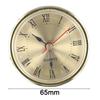 Replacement Quartz Clock Insert with Roman Numbers 65mm Diameter Silver Color