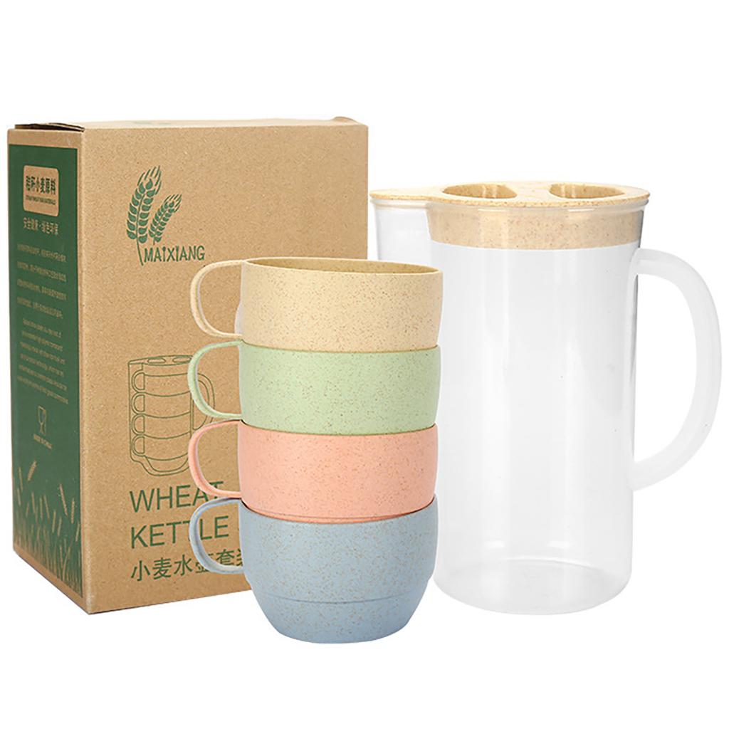 High Grade Wheat Straw Dinnerware Set Children's Unbreakable Dishes Tableware Fork Spoon Chopsticks Bowls Cup Dish Camping Set