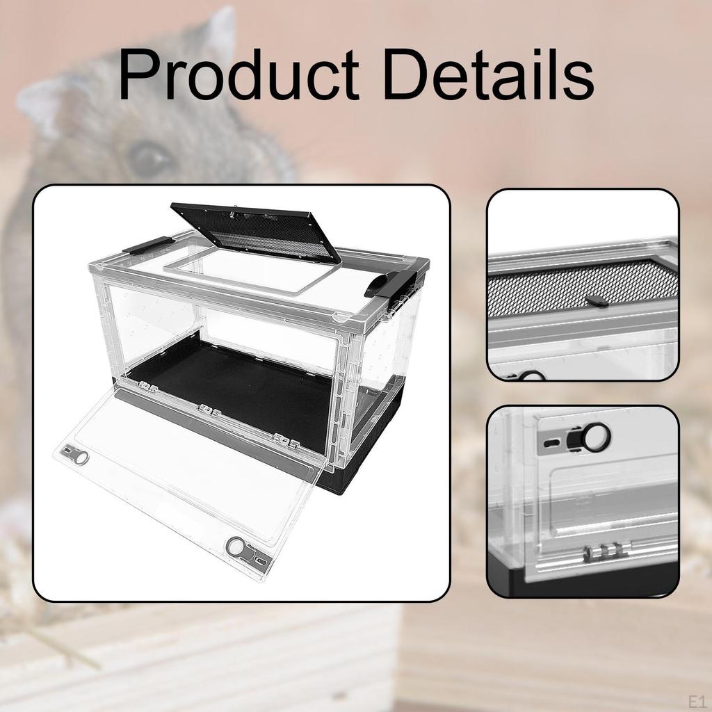 Terrarium hodowlane dla gadów, wentylowany pojemnik transportowy dla żółwi, inkubator dla