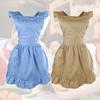 Women Ruffled Apron with Pocket Cotton Apron Pinafore Dress Ruffle Maid Apron Kitchen Cooking Apron for Baking Gardening