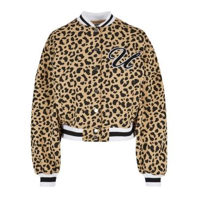 Urban Classics Womens/Ladies Track All-Over Print Oversized Varsity Jacket