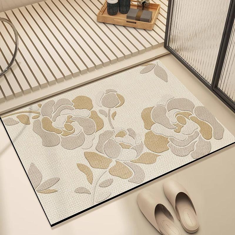 Diatom mud absorbent foot mats, household dirt-resistant mats, toilets, bathroom, bathroom door quick-drying non-slip floor mats