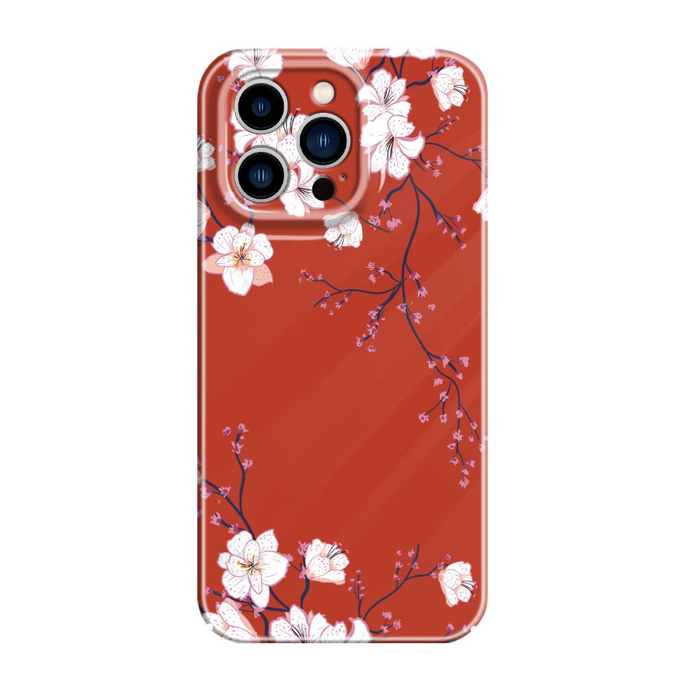 Fallen Plum Blossoms Phone Case For iPhone 13 12 11 7 8 6 6S Plus Pro Max Mini X XS XR SE 2020 2022 Film Hard Cover