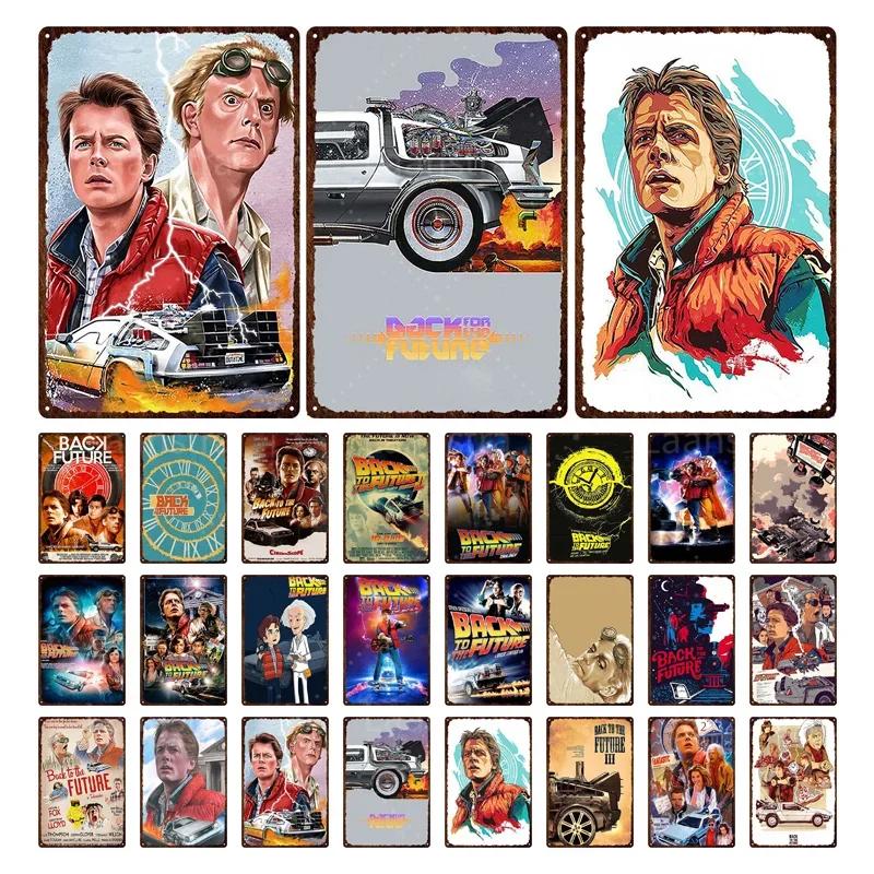 Retro Poster Movie Back To The Future Tin Sign Painting Metal Plaque Vintage Bar Family Wall Decor Unique Decoration Painting