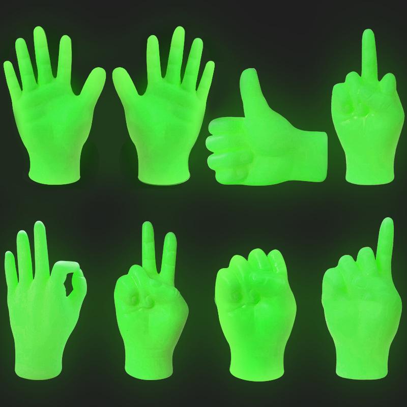 1Set Cat Interactive Funny Gesture Toys Mini Multi-Style Teasing Cat Finger Human Fake Hand Gloves Pet Toys Supplies