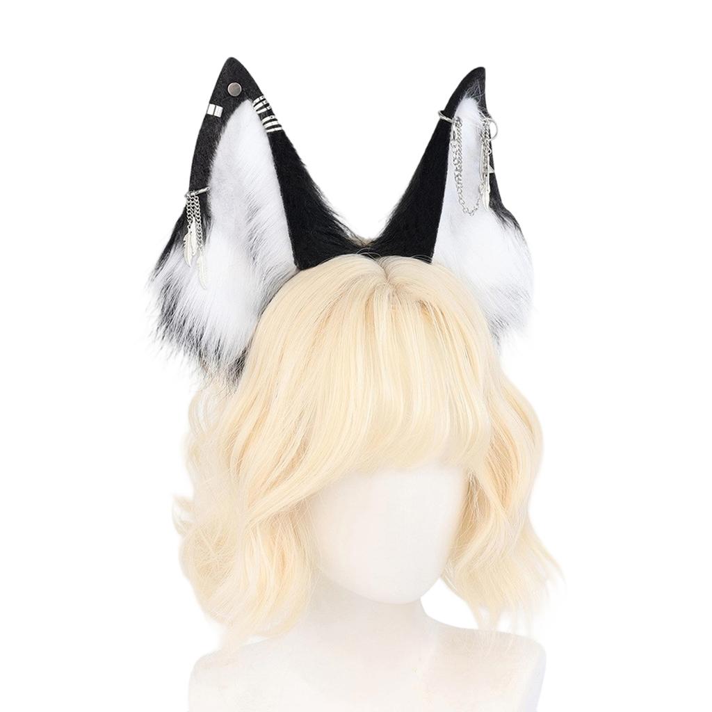 Elastic Faux Fur Wolf Ear Headband for Costume Parties Cosplay Event and Role Playing Gathering Dressingup Headwear