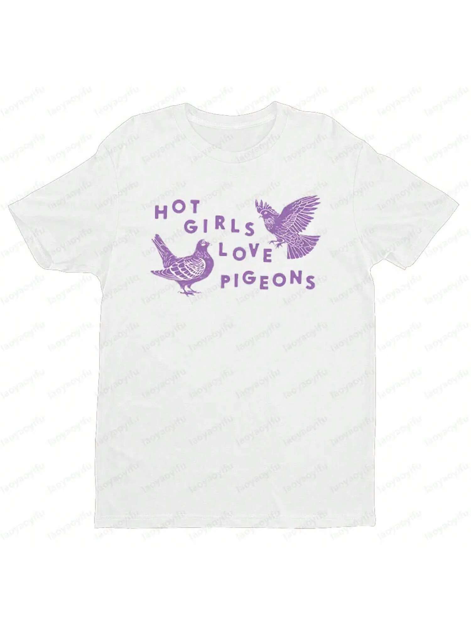 Hot Girls Love Pigeons T Shirt Funny Pigeon Shirts Pigeon Enthusiast Wounisex Casual Crewneck T-Shirt Woman Fashionable Tee Tops S разноцветный