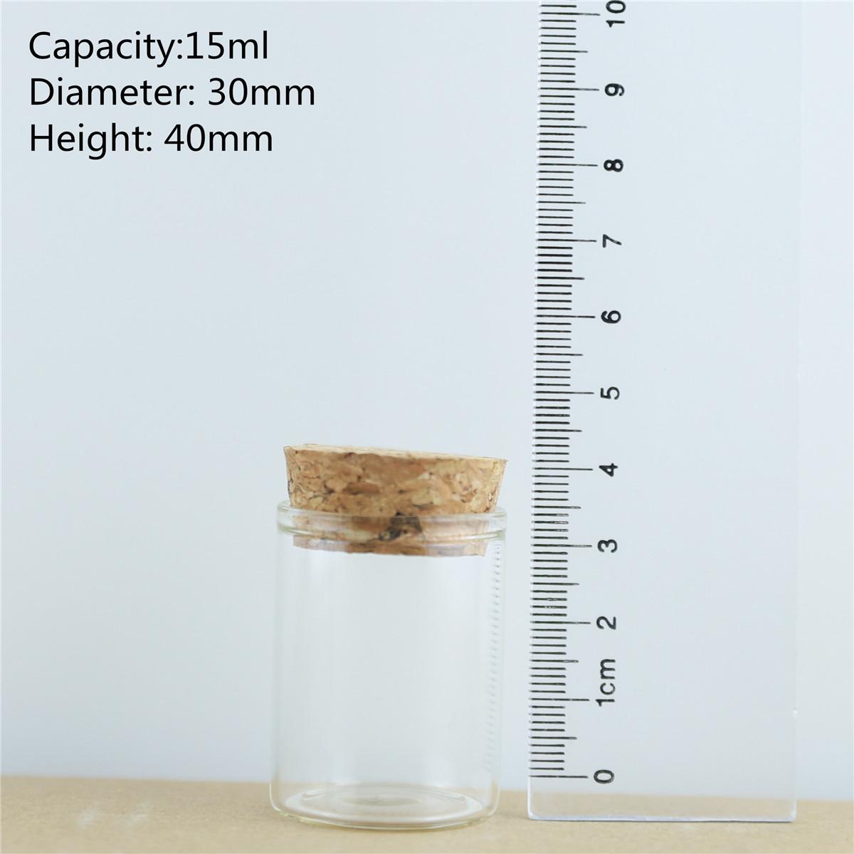 

24pcs/Lot Tiny Cork In Vitro Thick Glass Bottles Wishing Bottle Glass Cork Stopper Jars Storage Souvenir Container